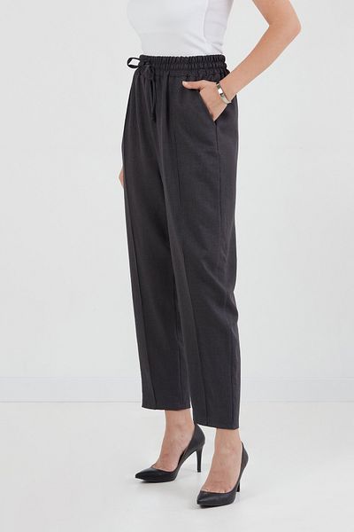Fulla Moda Linen Shalwar Trousers with Tie Waist