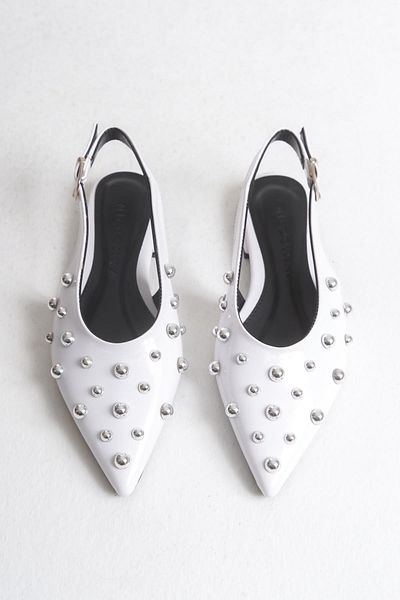 Niloshka Cole White Patent Leather Trock Casual Shoes