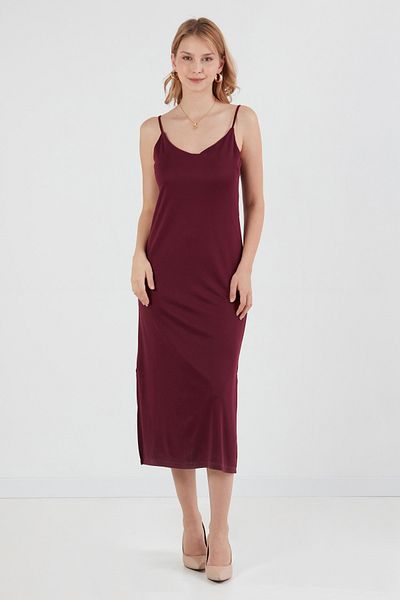 Fulla Moda Βασικό φόρεμα με σχισμή Modal
