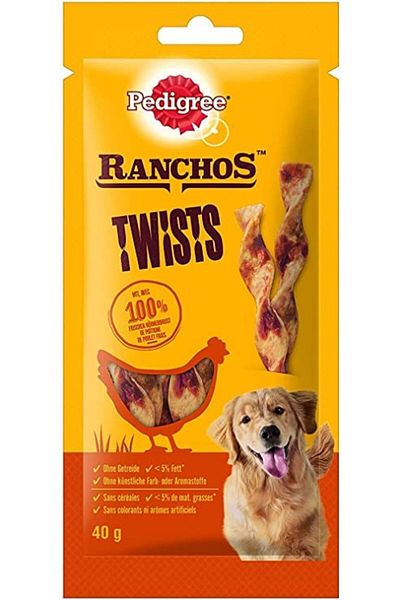 Pedigree Ranchos Twists 40g Pack Of 6