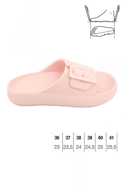 TECOS Women's buckle slippers, Tecos®, size 36, pink, 23 cm, soft and durable EVA material