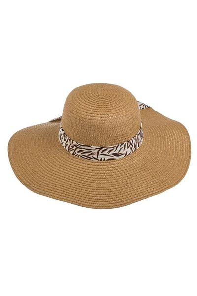 BREZIUM Summer Sun Hat, Elegant and UV Protection, Brown/White, BREZIUM