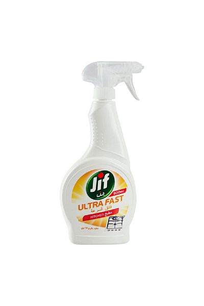 Jif Fast Bleach Enriched Grease Remover Kitchen Spray Clear