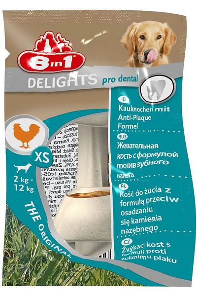 8in1 Delights Pro Dental Xs 1pc Pack Of 6