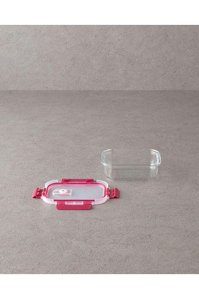 English Home Lock&Fresh Glass Storage Container Pink - 320 ml