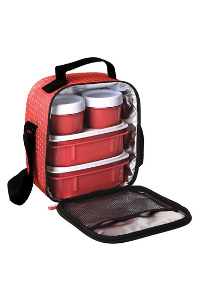 Tatay Urban Dots Lunch Box Kit Red 3 Liter