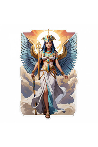 INOVATIX Set de 8 piese, autocolant Zeița egipteană Isis cu coroană, INOVATIX...