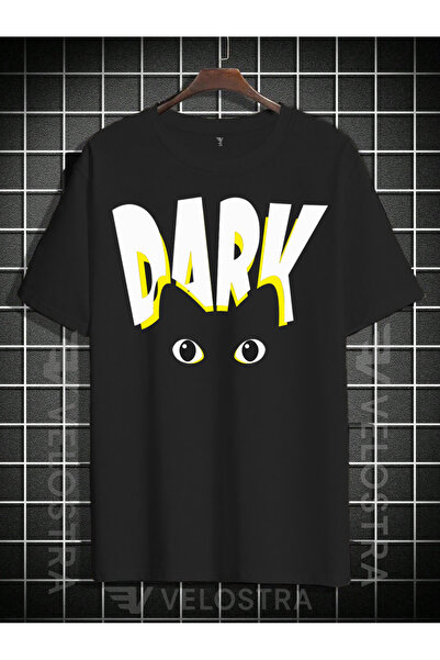 Velostra Unisex pisică Imprimare supradimensionat tricou