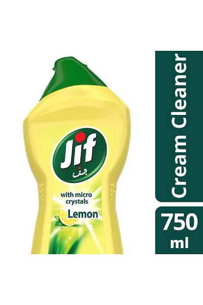 Jif Lac Lemon Pearl Kitchen Cleaner Cream with Micro Crystals Clear