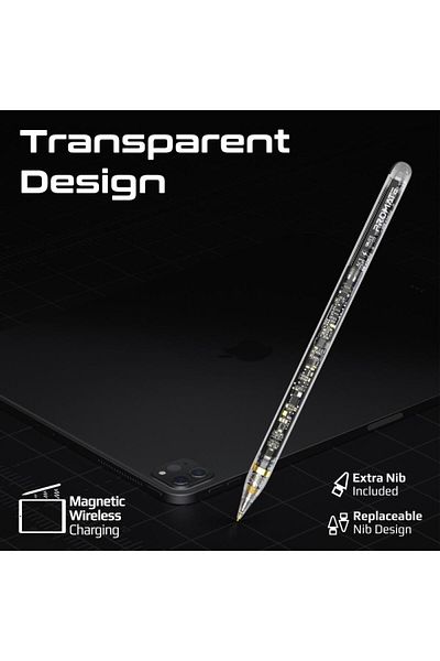 Promate The latest and best iPad pen with magnetic wireless charging, 8 hours of battery life