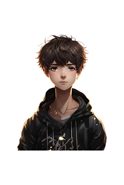 INOVATIX Set de 8 piese, autocolant băiat cu hanorac, INOVATIX®. 6 cm