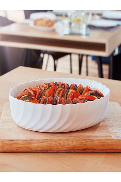 Luminarc Trianon Smart Cuisine Tempered Glass Oval Serving Dish White 32 x 24.5cm
