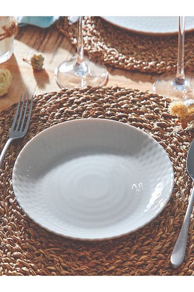 Luminarc Pampille Dishwasher and Microwave Safe Tempered Glass Dessert Plate Light Grey 19cm