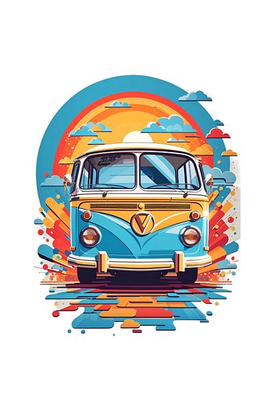 INOVATIX Set of 8 pieces, Sticker Van life, INOVATIX®. 6 cm
