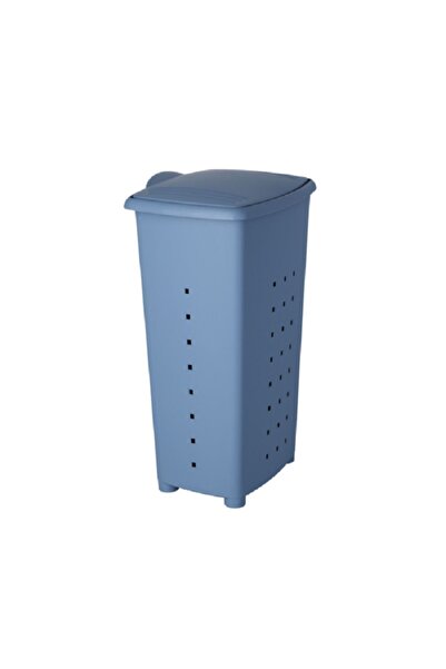 Tatay Millenium Polypropylene Laundry Basket with Lid Blue 60 Liter