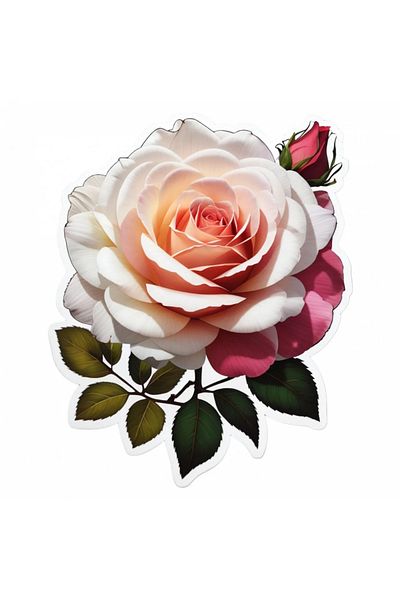 INOVATIX Set of 8 pieces, Rose with buds sticker, INOVATIX®. 6 cm