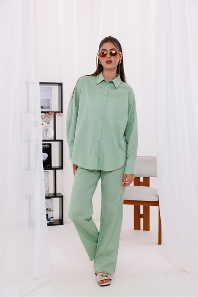 LA PANTE Bottom Top Shirt Pants Set