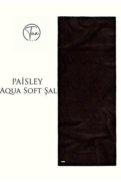 TUA İPEK Paisley Aqua Soft Coton Shal - Ethnic Patterned