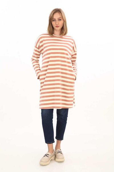 ALMİNA Pocketed Cotton Viscose Tunic