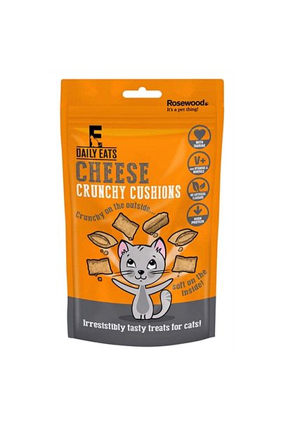 ROSEWOOD Daily Eats Crunchy Cushions Cheese Cat Treats - 60g Pack Of 6