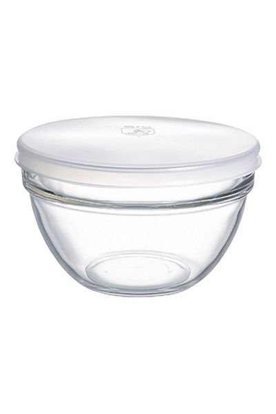 Luminarc Empilable Tempered Glass Salad Bowl with Lid White and Transparent 170ml