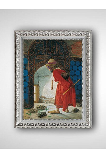 WoodyArts Antrenor de broaște țestoasă - Cadru alb vintage