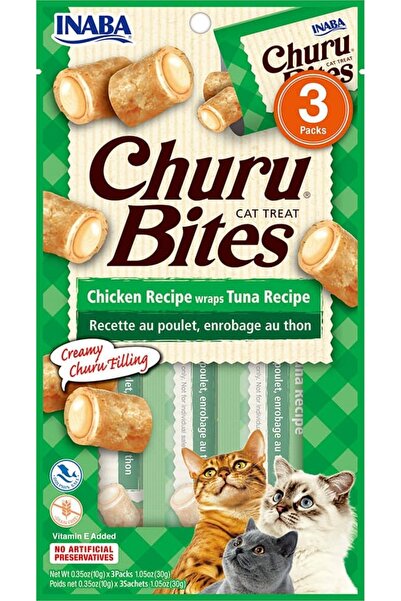 Inaba لفائف دجاج إينابا تشورو، وصفة التونة، 30 جم - 3 أكياس لكل عبوة