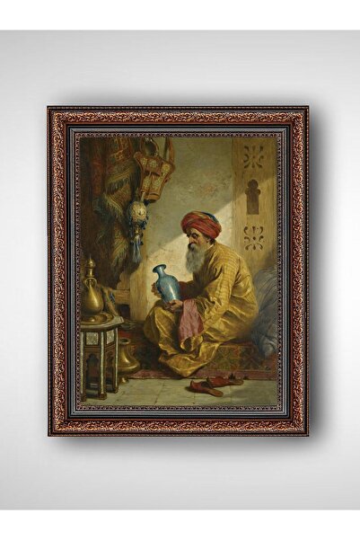 WoodyArts Vasă Examinată - Cadru Vintage Maro