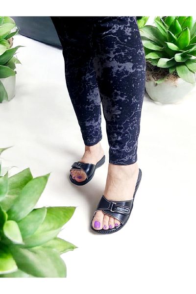 GEZER Comfortable and Soft Sole Velcro Adjustable Home and Outdoor Slippers