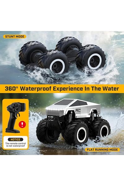 Iram 2025 Cybertruck RC Car 1:16 Scale –with 4WD, Dual Motors, LED Headlights, Waterproof All-Terrain