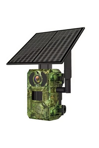 Spionescu Cameră video de vânătoare cu panou solar, H104G, 4MP, 4G, baterie 7800mAh, panou solar 6W