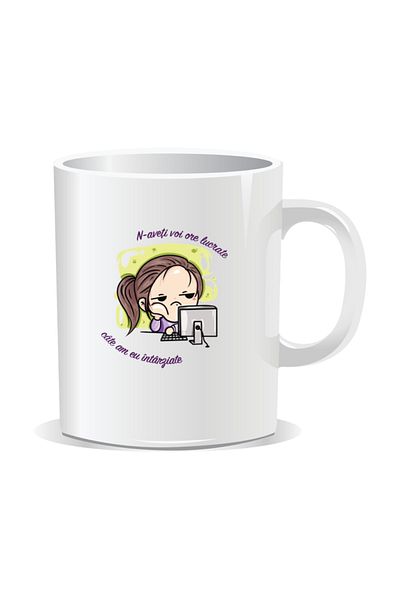 OEM Personalized mug with funny message, You don't have as many hours as I have working late - White interior