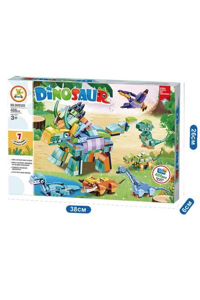 KIZILKAYA Kızılkaya Bricks 6-Piece Lego Dinosaur Set 408 Pieces (Sm2505)