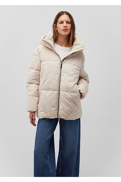 Mavi Hooded Beige Puffer Jacket