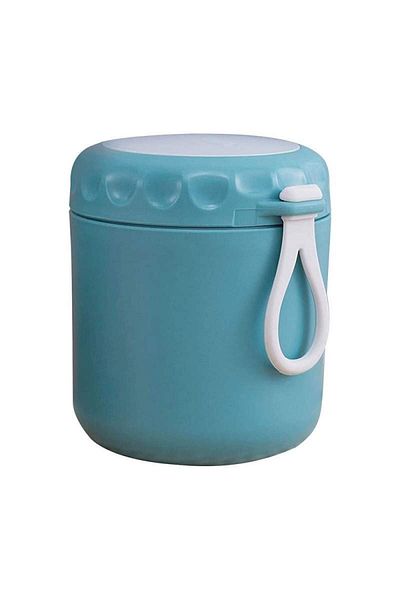 SIKS Thermal Casserole For Soup, Spoon Included, Stainless Steel, 430 Ml, Mini Thermos For Lunch