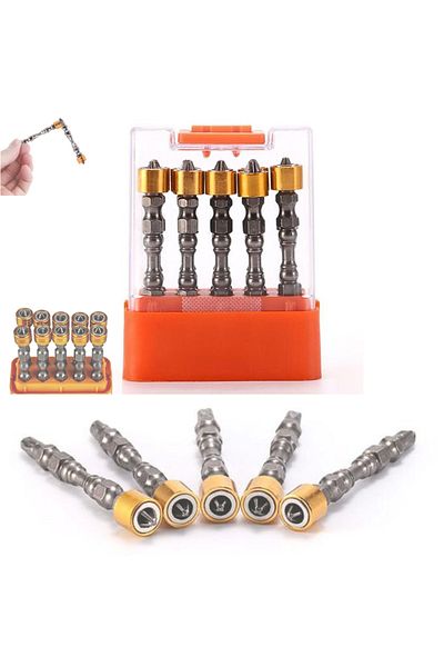 Generic Set of 10 PH2 APF® Bits – 65mm, Alloy Steel, For Electric Screwdriver
