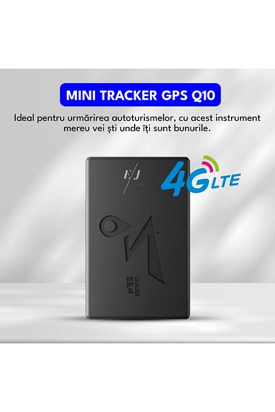 Spionescu Mini GPS tracker 4G, Q10, real-time monitoring, magnetic, 15 hours battery life, 45 days standby
