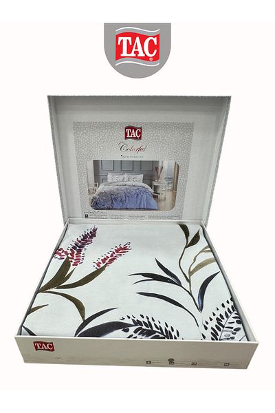 Taç Alvon Purple Duvet Cover Set Double Digital Satin