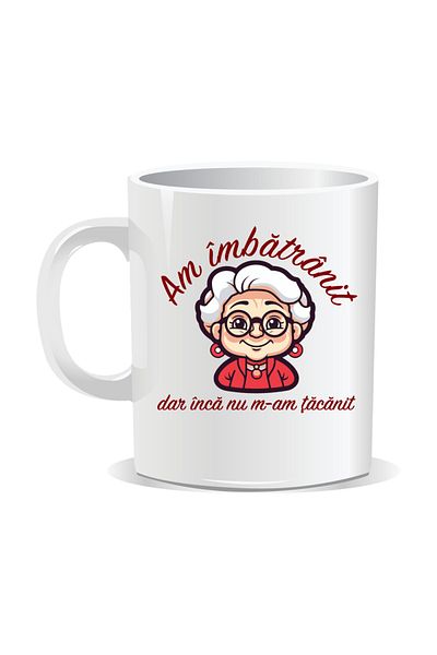 OEM Personalized mug with funny message, I'm old but not stupid yet - White interior