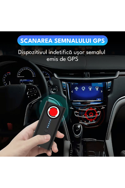 Spionescu Detector de dispozitive spion, T1, microfoane, GPS, distanță de detecție 5-10 m, baterie 300 mAh