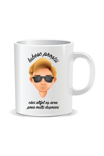 OEM Personalized mug with funny message, I love nonsense - White interior