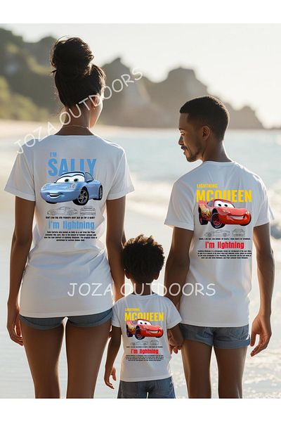 Joza Outdoors Mcqueen & Sally BACK Μπλουζάκι με στάμπα Oversize Mother Father Παιδική Συνδυασμός (ΕΙΝΑΙ ΤΙΜΗ ΜΟΝΟ ΠΡΟΪΟΝΤΟΣ)