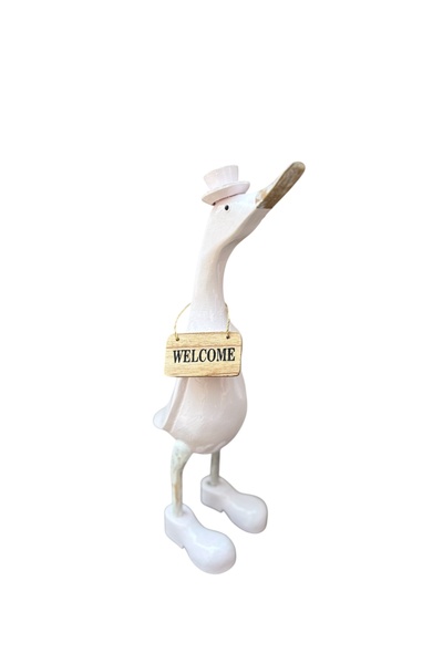 VERSA Ahşap ördek figürü,ördek biblosu,hayvan figürü