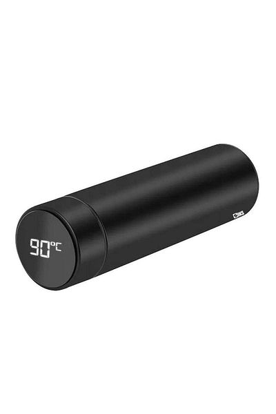 SIKS Termos inteligent cu termometru, 500 ml, negru