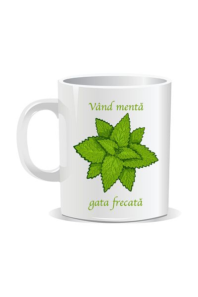 OEM Personalized mug with funny message, I sell ready-to-use mint - White interior