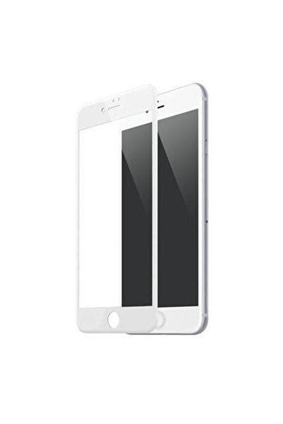 OEM 5D стъклено фолио за Apple iPhone 8 Plus, с цветни кантове, бяло