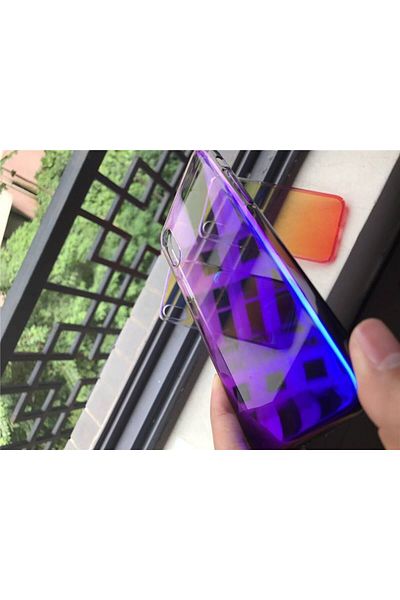 OEM Carcasă Apple iPhone SE2, Culoare Gradient Chameleon Albastru-Galben