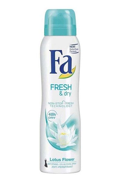 Fa Fresh And Dry Deodorant Spray With Lotus Flower Fragrance, 150ml