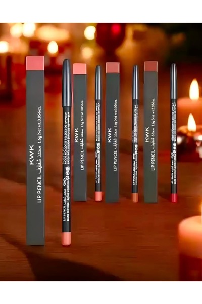KWK طقم محدد شفاه – 4 ألوان أنيقة لتحديد مثالي وثبات يدوم