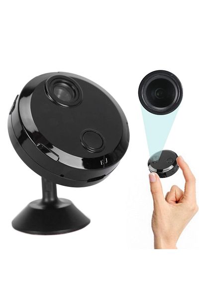 Spionescu Mini spy camera, HDQ15, 360° rotation, 150° viewing angle, night vision, motion detection